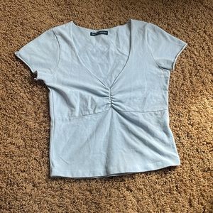 baby blue brandy top